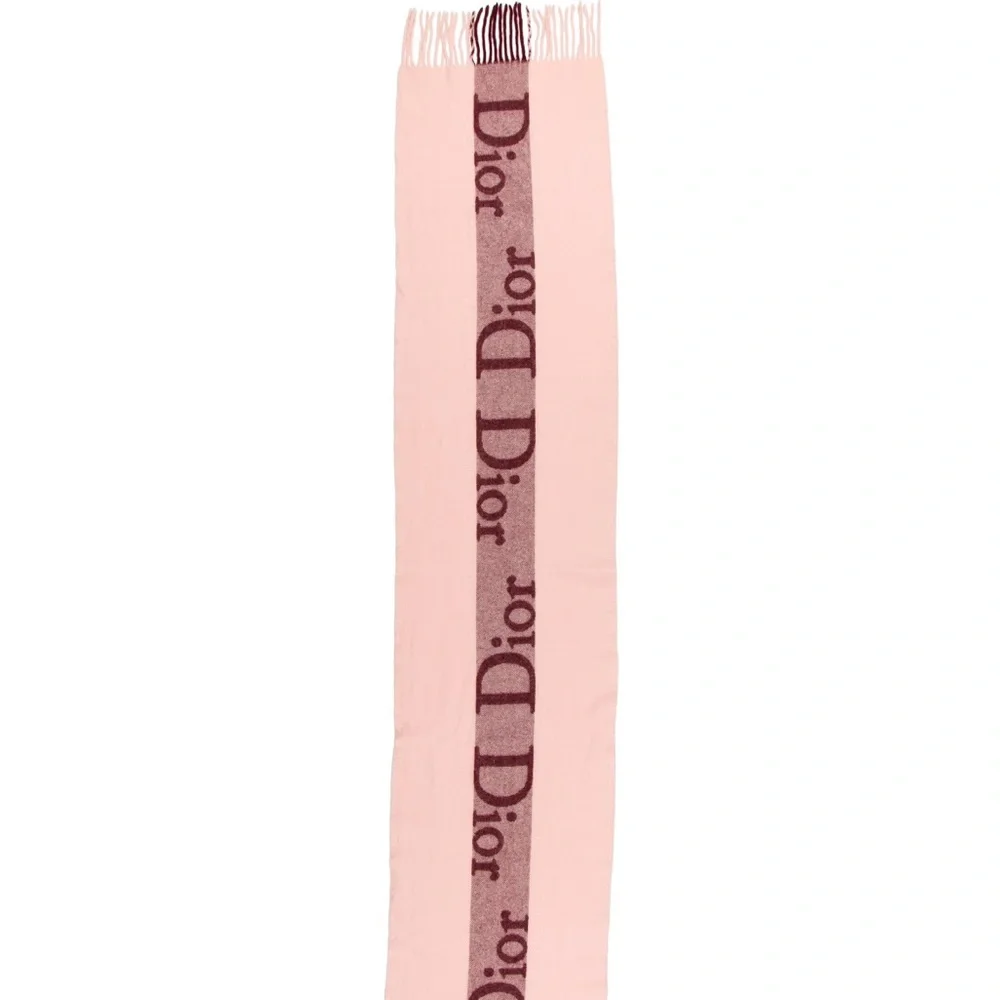 NWT Christian Dior scarf, logo with pink and mauve/purple